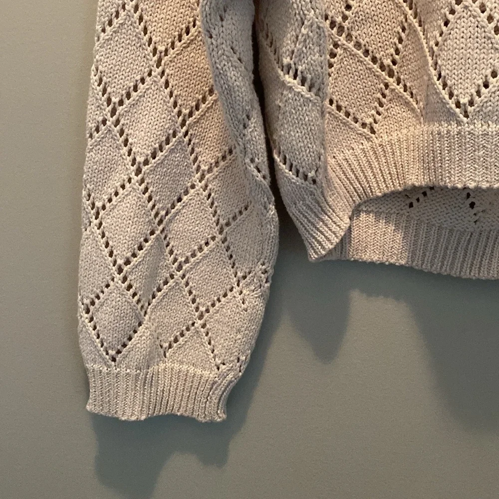 ✨LIKE NEW✨ Mango Aleta Cotton cropped openwork sweater - Picture 10 of 15